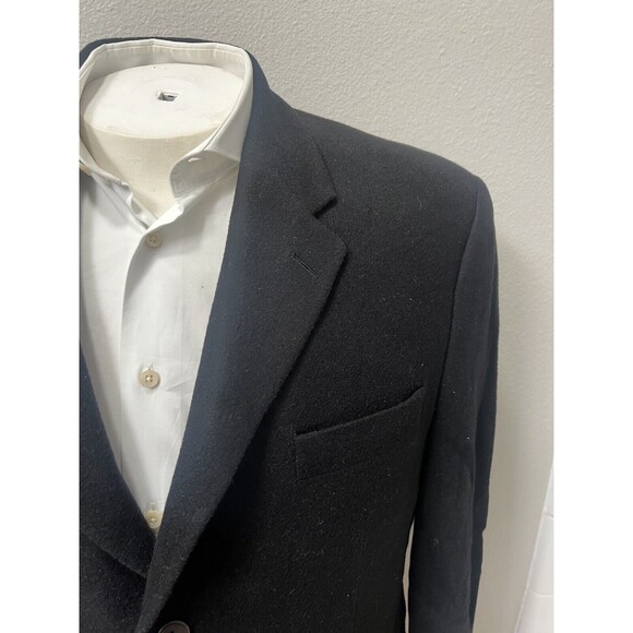 Ralph Lauren Camel Hair Coat 44R Black Jacket Blazer Sports Coat Preppy Classic - Picture 2 of 16